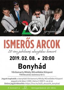 A képen a zenekar tagjai láthatók. A kép alatt szövegesen látható az esemény tartalma.