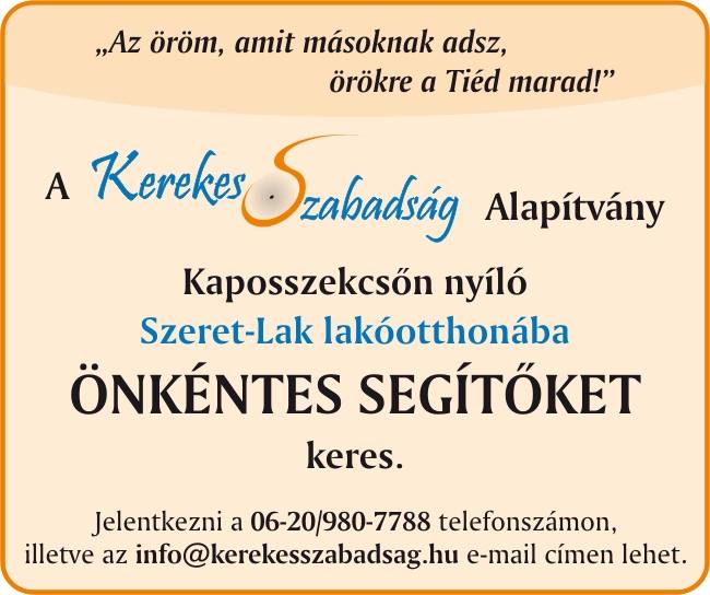 A kép egy plakát, amelyen a hír szövege olvasható (önkéntes segítőket keresnek).